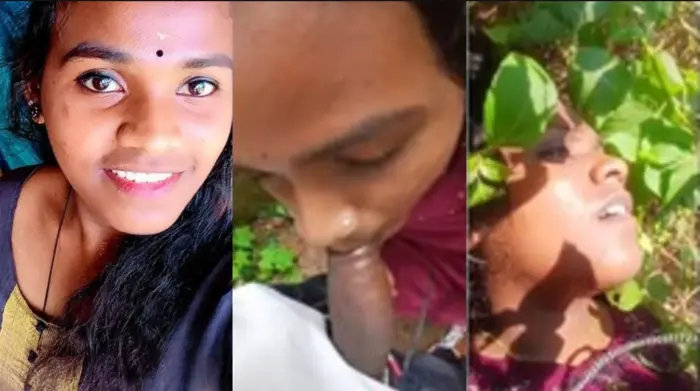 Jungle Sex Cute Mallu Girlfriend Giving Blowjob Riding & Fucking Outdoor